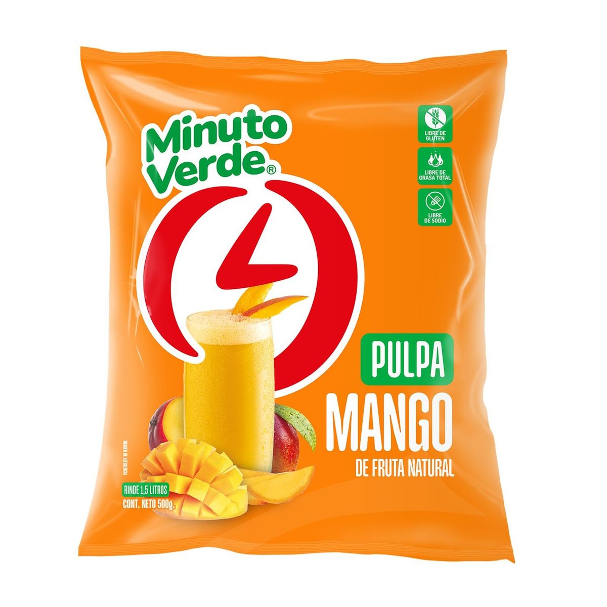 MINUTO VERDE - Pulpa Mango Congelado Minuto Verde 500 gr