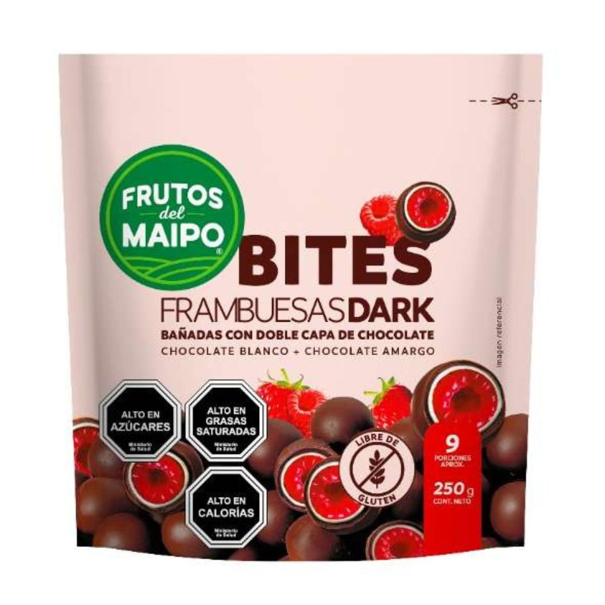 FRUTOS DEL MAIPO - Bites Frambuesas Dark Frutas del Maipo 250 gr
