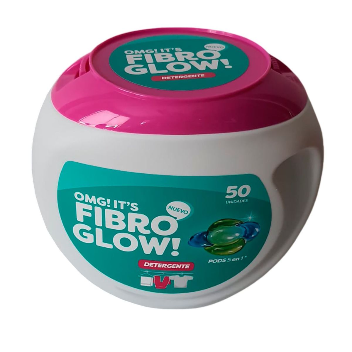 FIBRO - Detergente Ropa 5 en 1 Biodegradable Fibro Glow 50 un