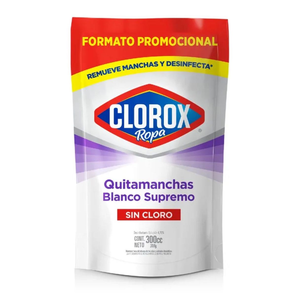 CLOROX - Quitamanchas Blanco Supremo Ropa Blanca Clorox 300 ml