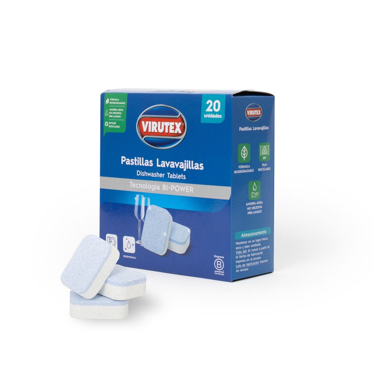 VIRUTEX - Caja de Pastilla Lavavajillas Virutex 20 un