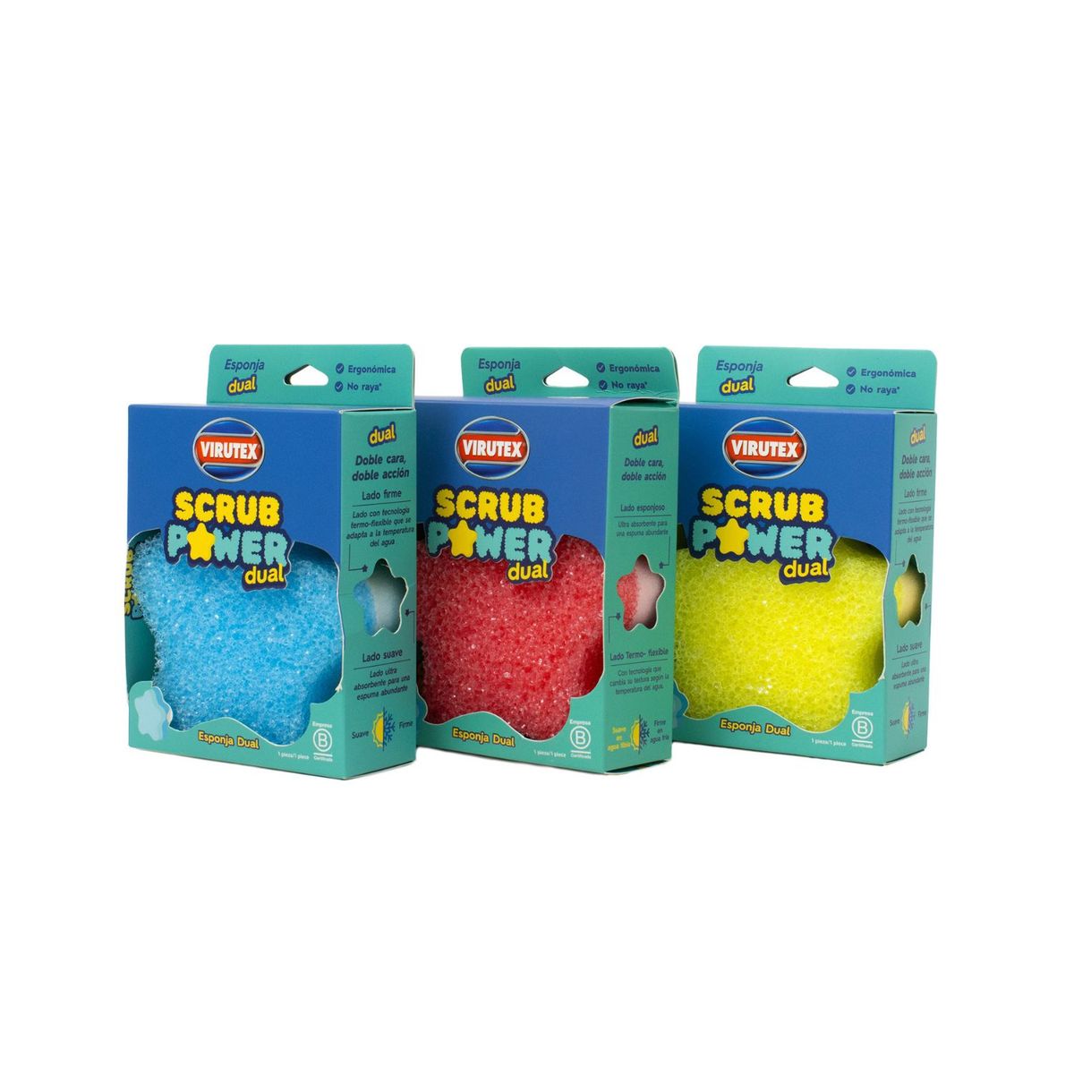 VIRUTEX - Esponja Dual Scrub Power Virutex un
