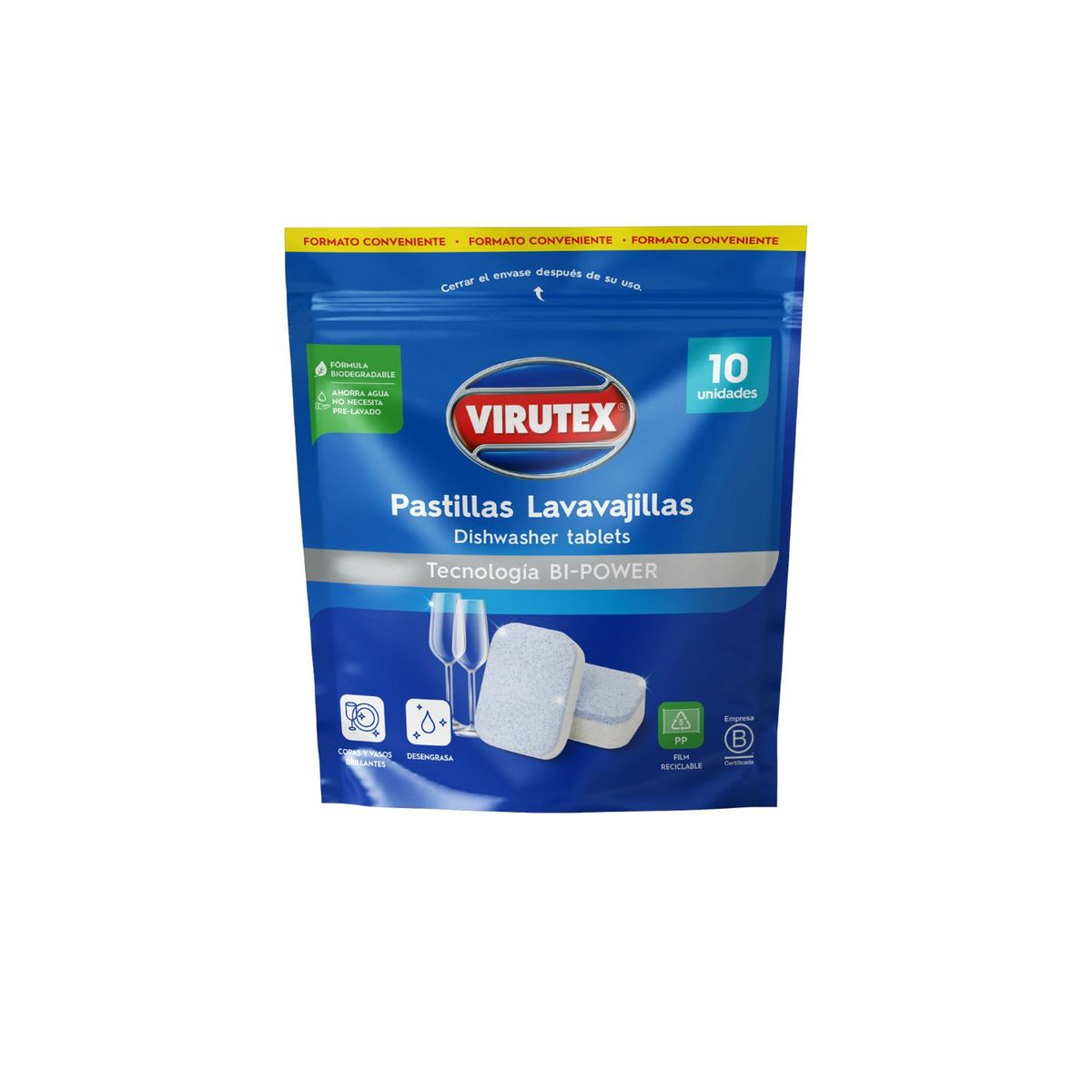 VIRUTEX - Pastilla Lavavajillas Bi Power Virutex 10 un
