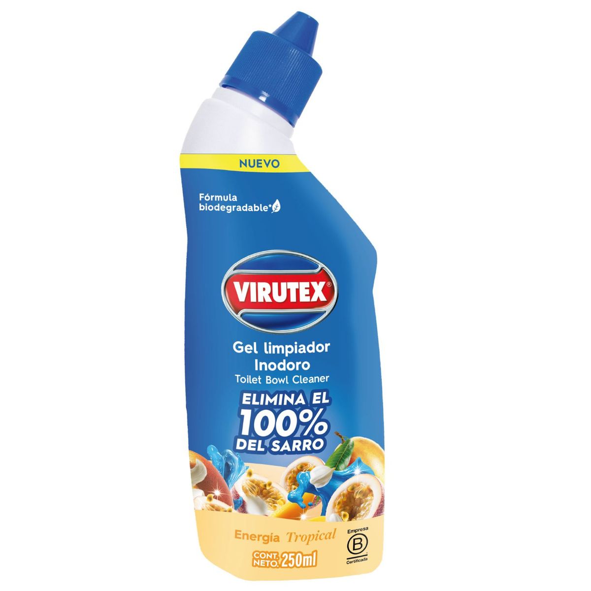 VIRUTEX - Gel Limpiador Inodoro Energía Tropical Virutex 250 ml