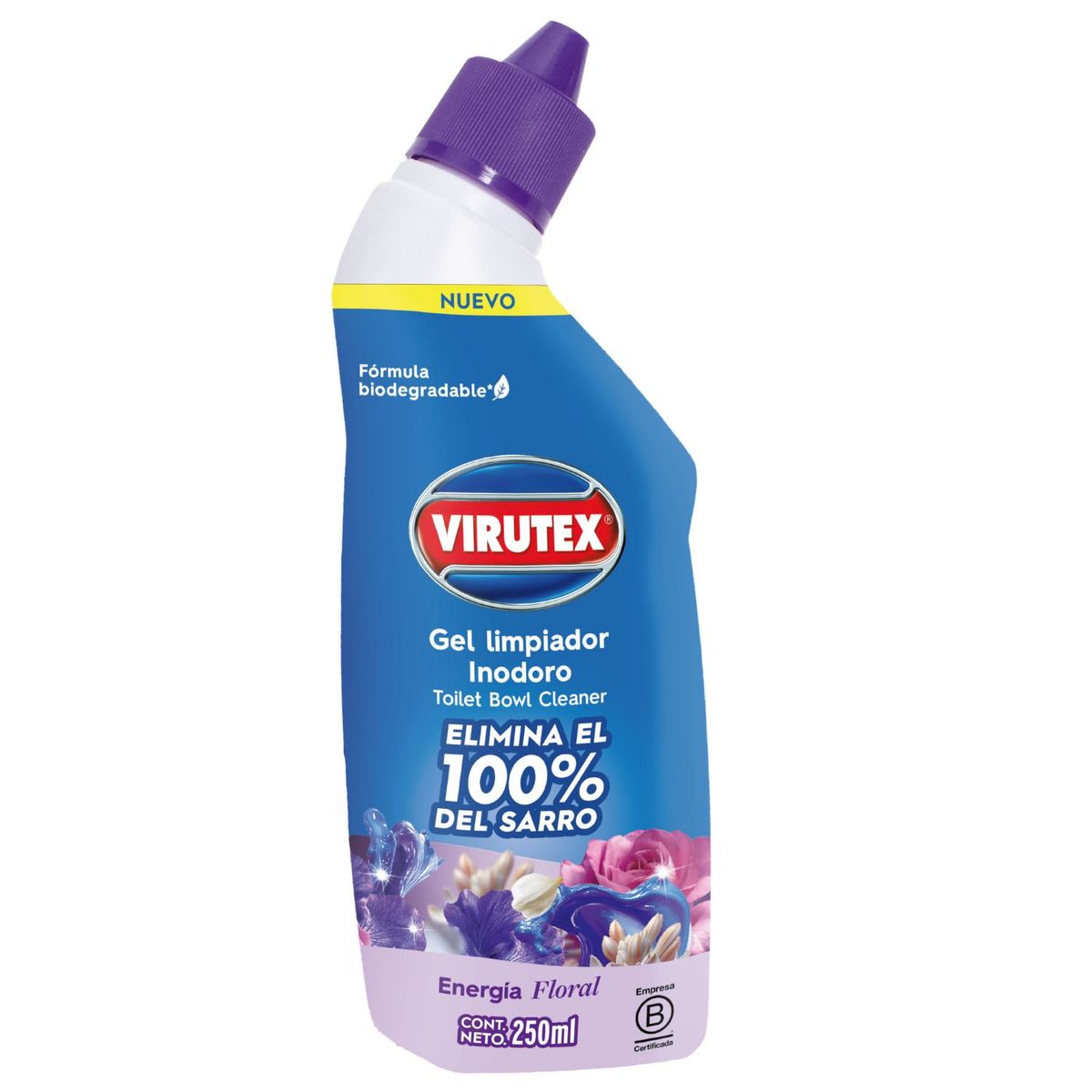 VIRUTEX - Gel Limpiador Inodoro Energía Floral Virutex 250 ml