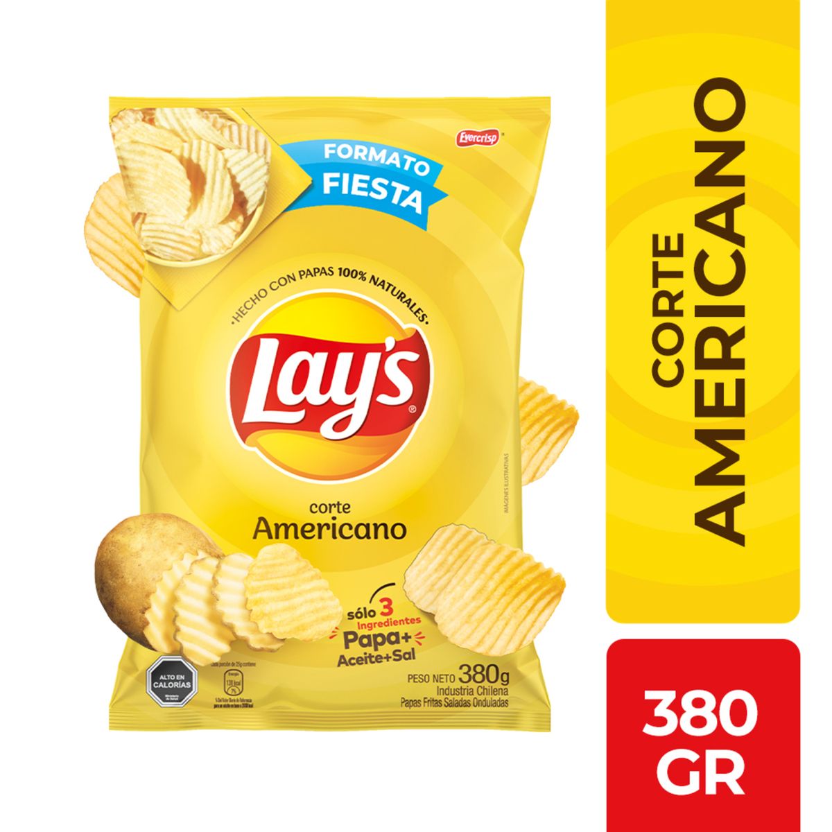 LAYS - Papas Fritas Corte Americano Lays 380 g