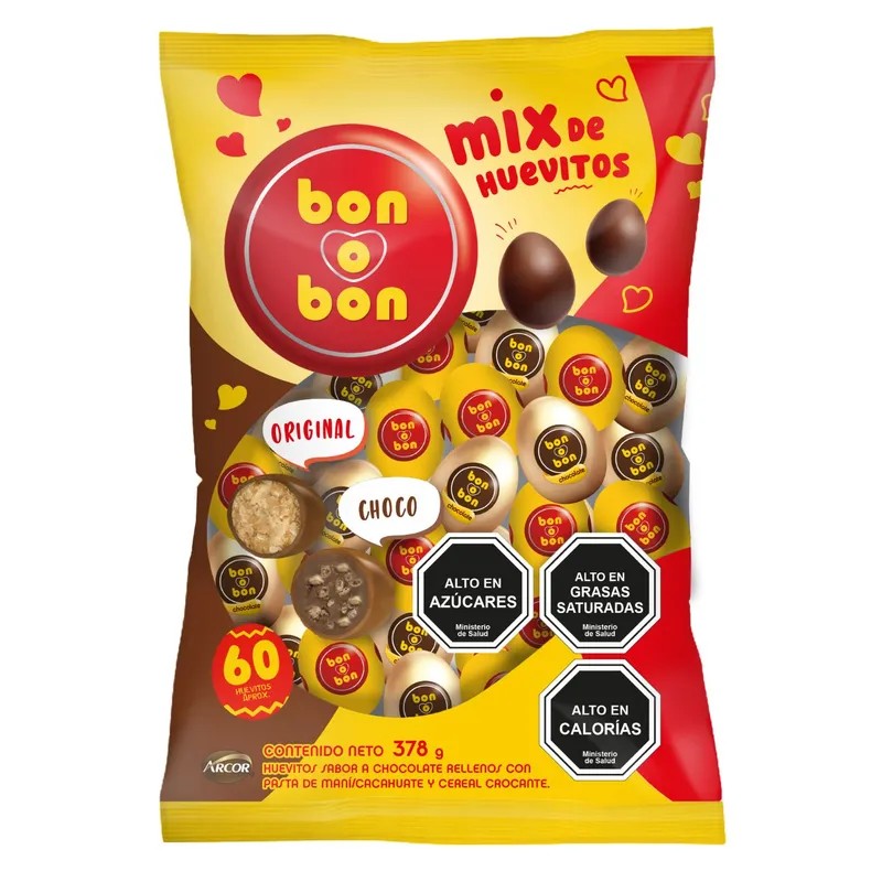 Huevitos de Chocolate Mix Bon o Bon Bolsa 378 g | Tottus Chile