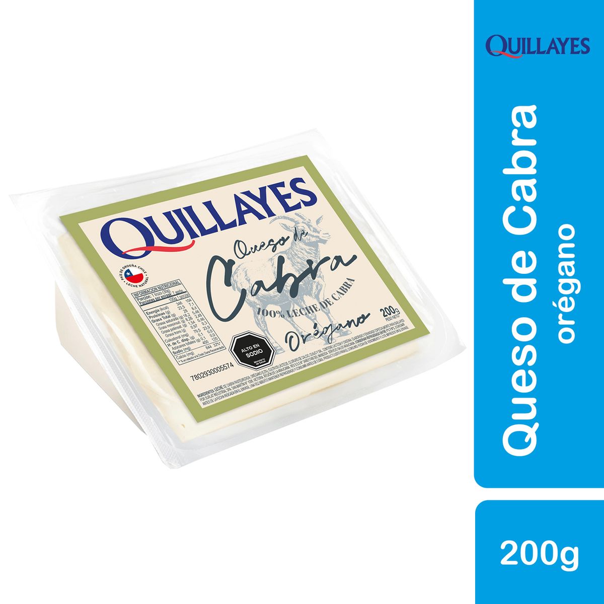 QUILLAYES - Queso de Cabra Orégano Quillayes 200 gr