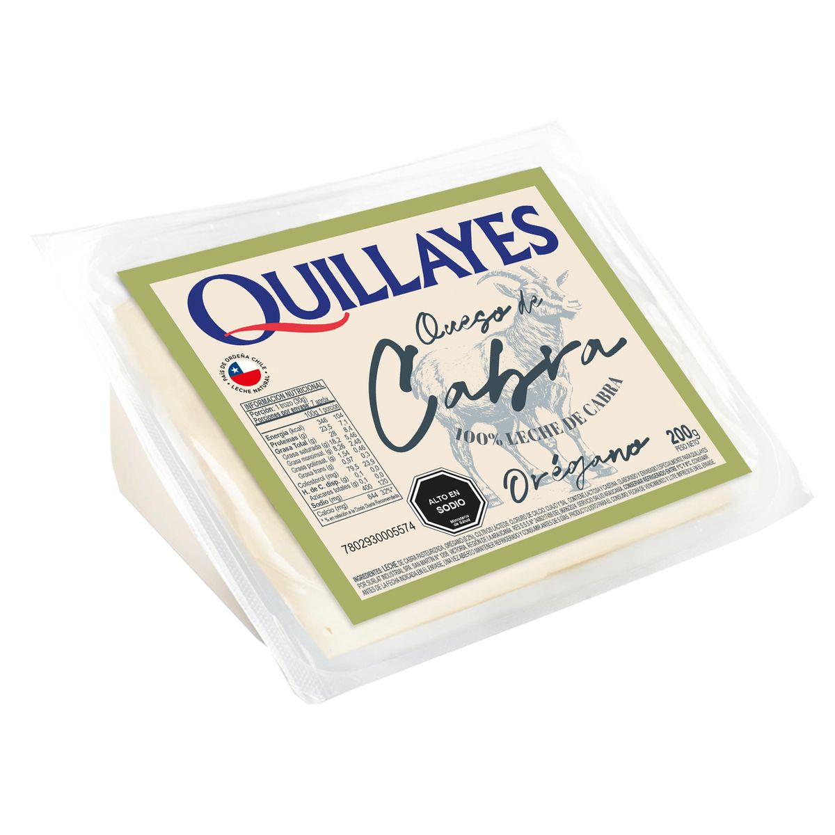 QUILLAYES - Queso de Cabra Orégano Quillayes 200 gr