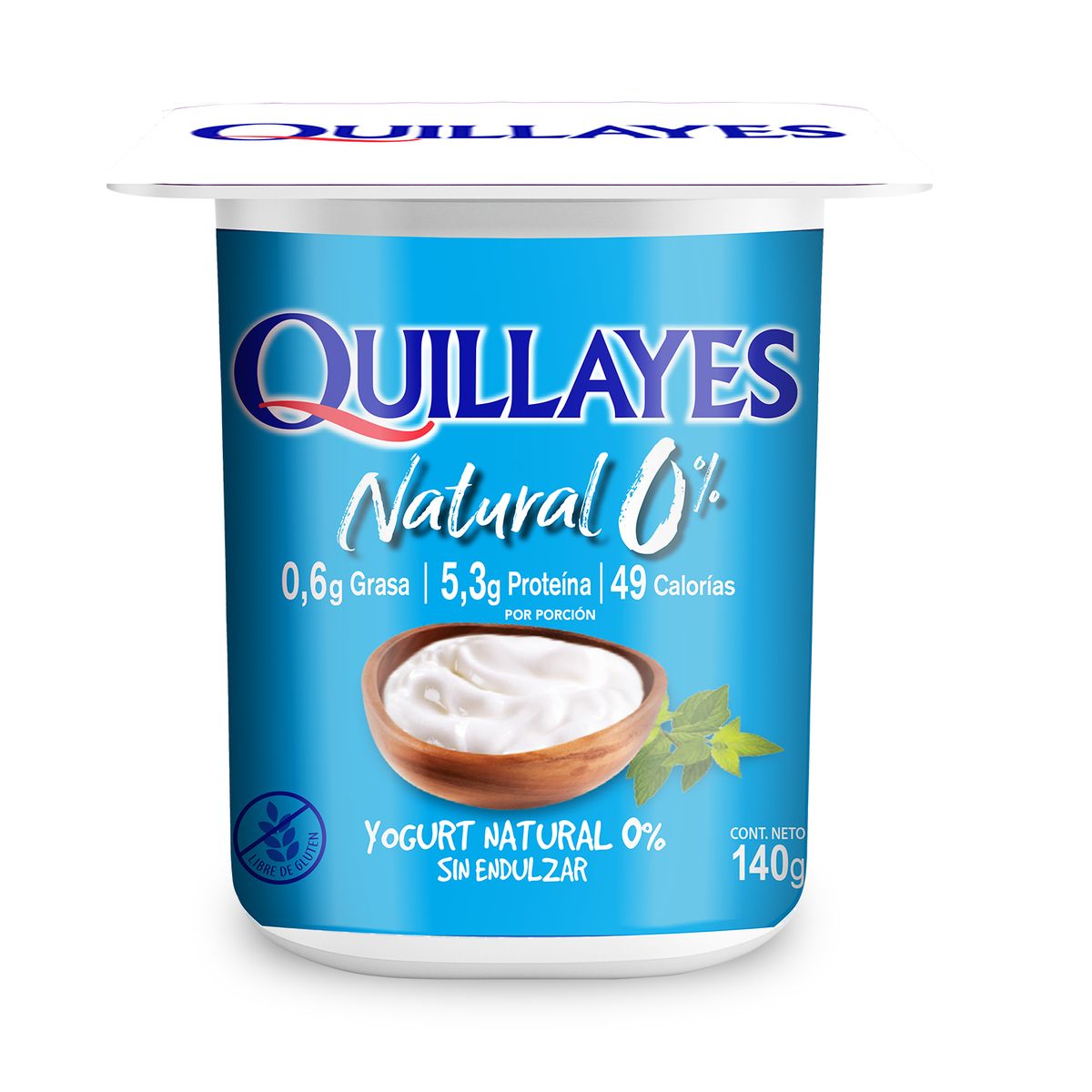 QUILLAYES - Yoghurt Natural 0% Sin Endulzar Quillayes 140 gr