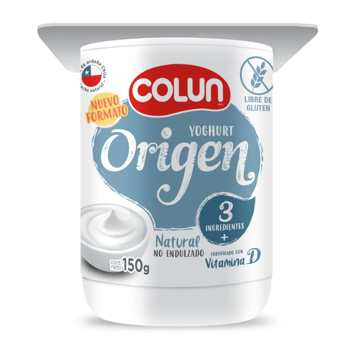 COLUN - Yoghurt Natural Origen Natural No Endulzado Colun 150 gr