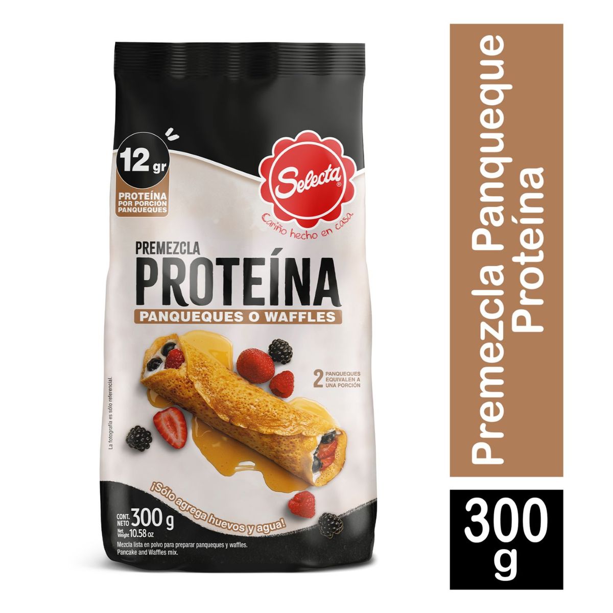 SELECTA - Premezcla Proteína Panqueques y Waffles Selecta 300 g