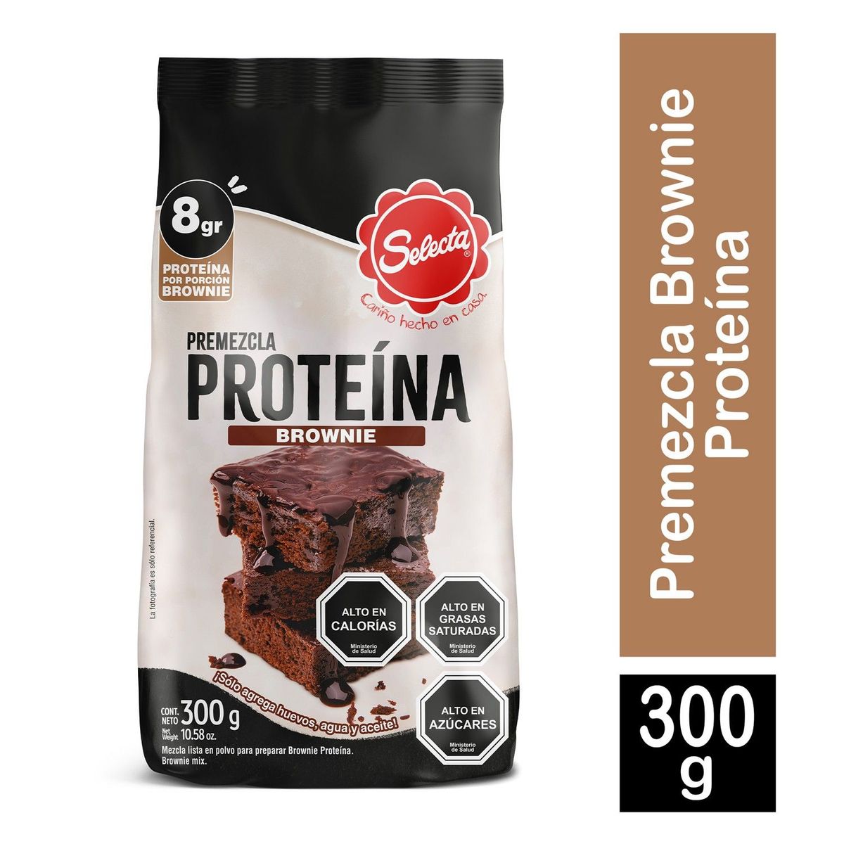 SELECTA - Premezcla Proteína Brownie Selecta 300 g