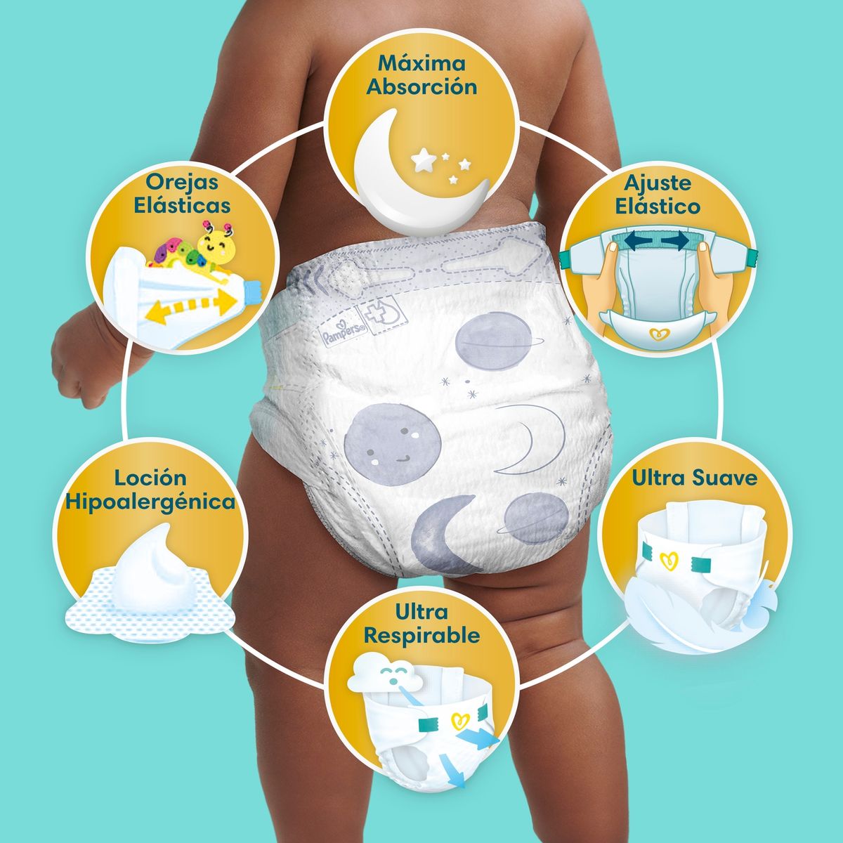 PAMPERS - Pañales Desechables Premium Care Talla XXXG Pampers 112 un