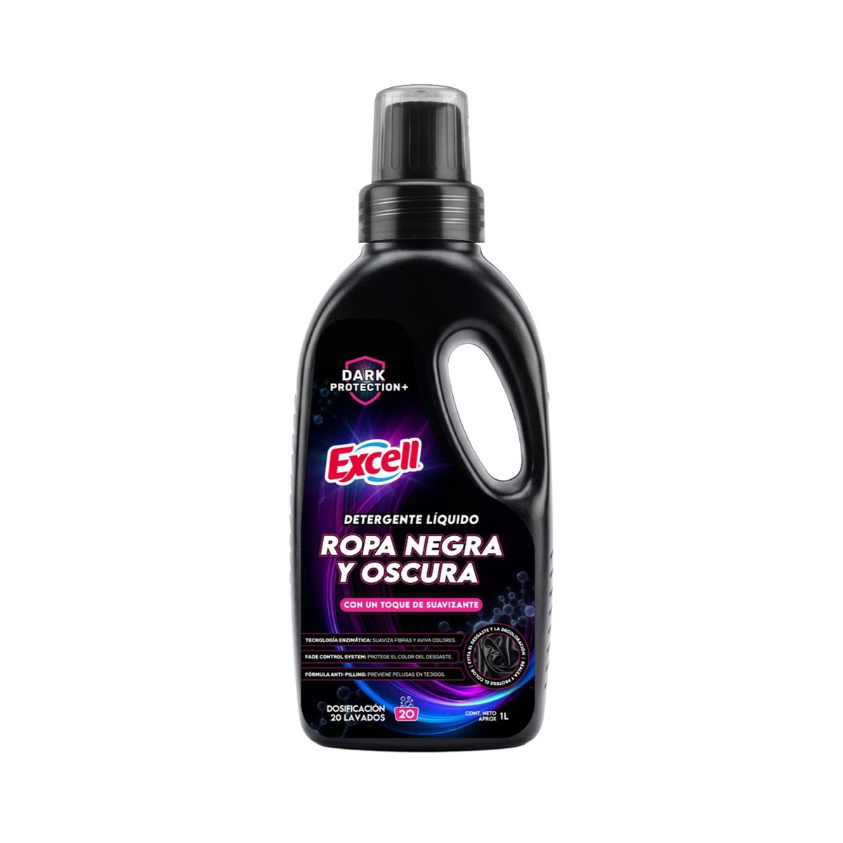 EXCELL - Detergente Líquido Ropa Negra y Oscura Excell 1 lt