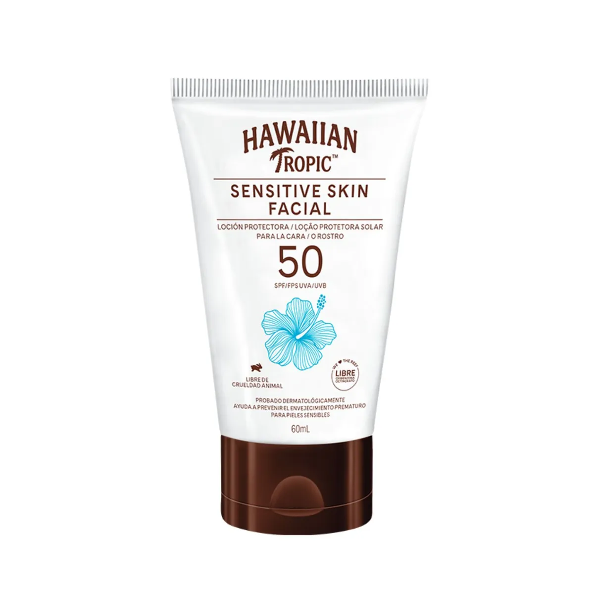  - Protector Solar Facial Sensitive Piel Sensible FPS 50 Hawaiian Tropic 60 ml