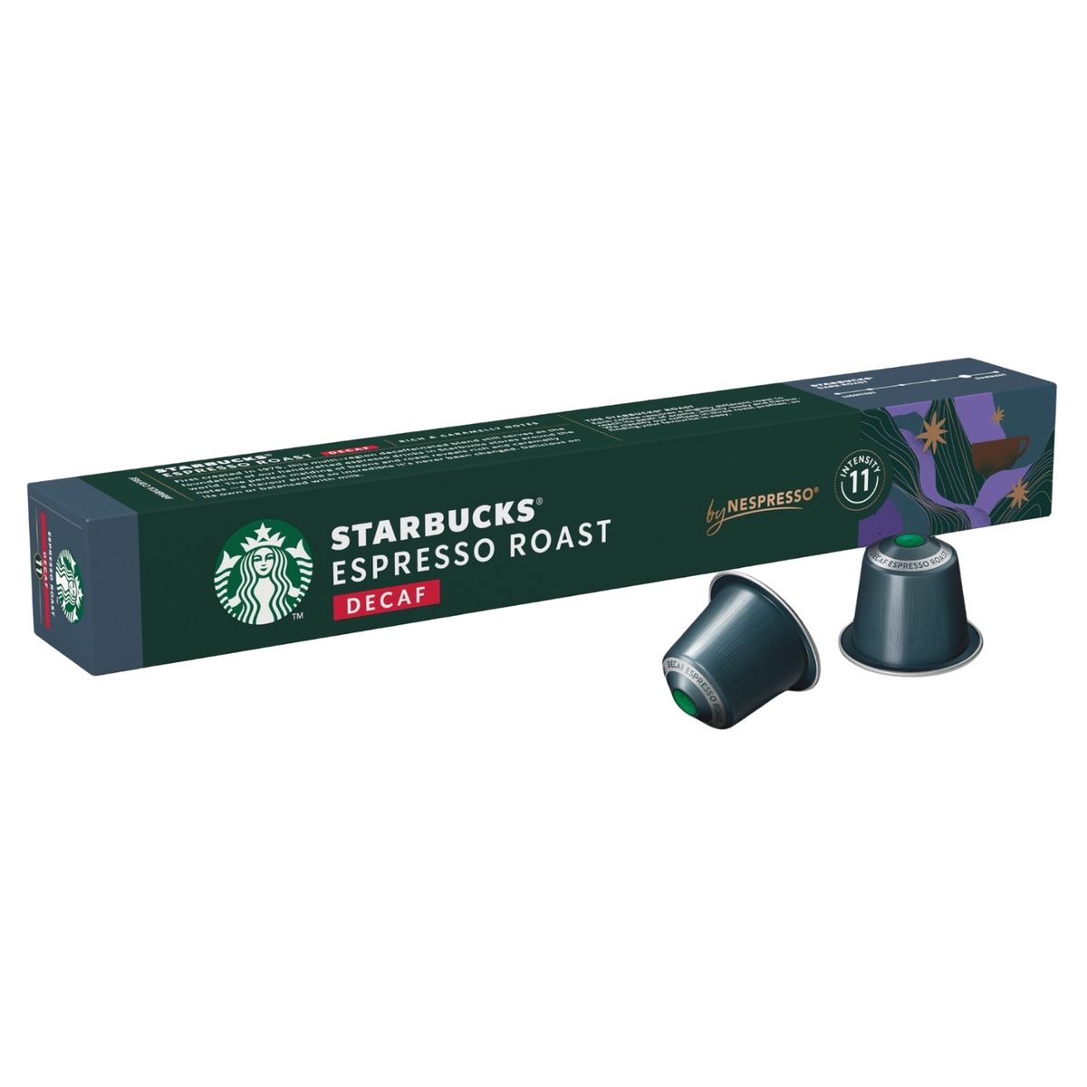 STARBUCKS - Cápsulas de Café Espresso Roast Descafeinado Starbucks By Nespresso 10 Un