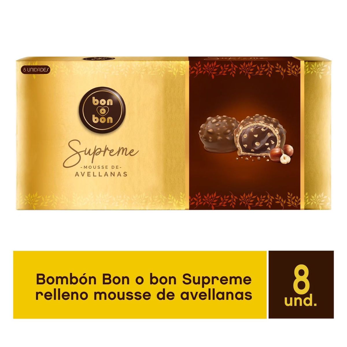 BON O BON - Bombones de Chocolate Bon o Bon Supreme Avellanas 144 g