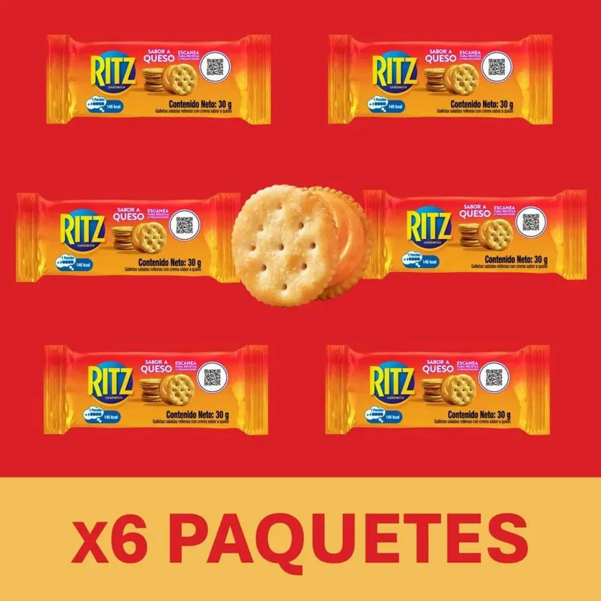RITZ - GALLETA RITZ QUESO 6PACK 180G RITZ