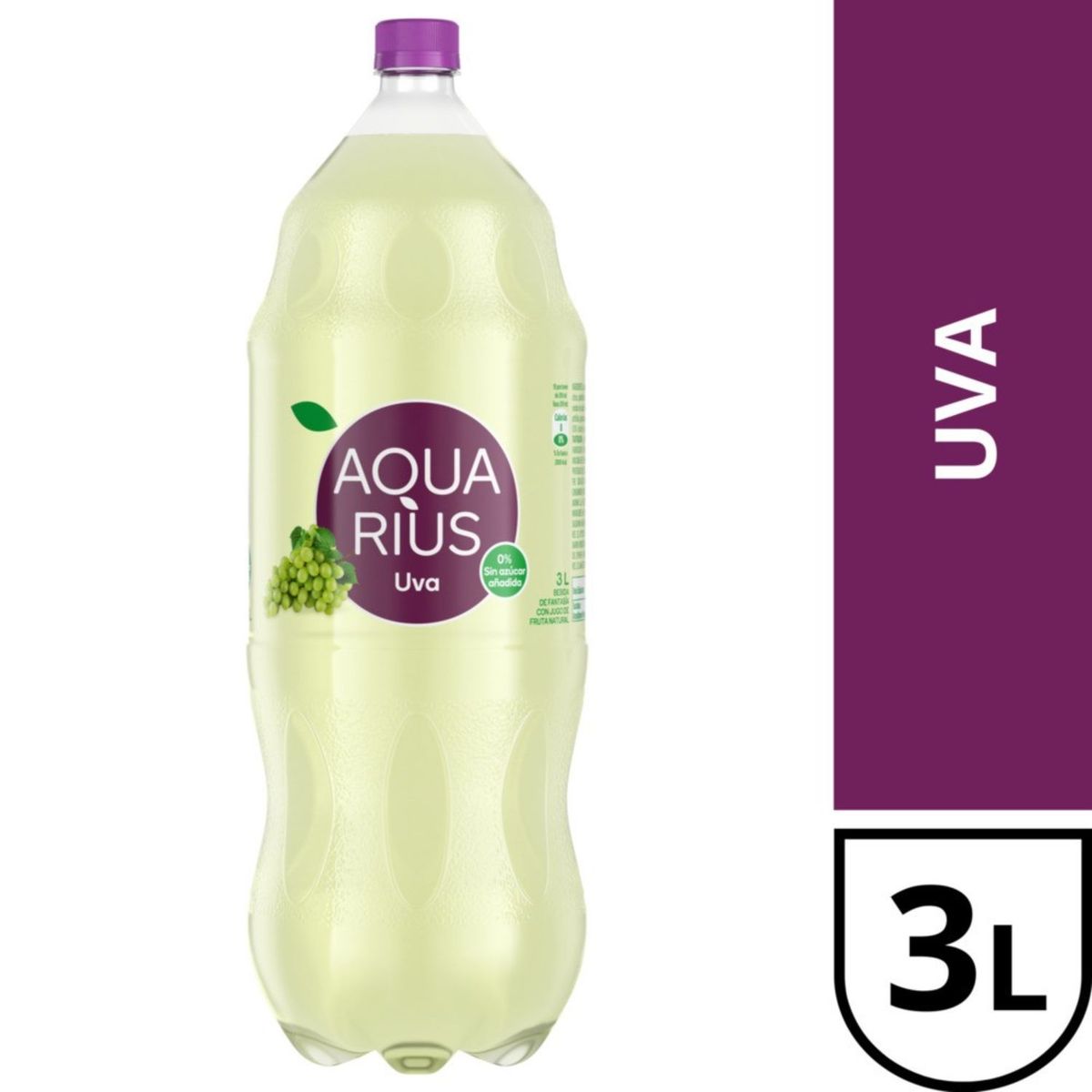 AQUARIUS - Agua Sabor Uva Aquarius 3 L