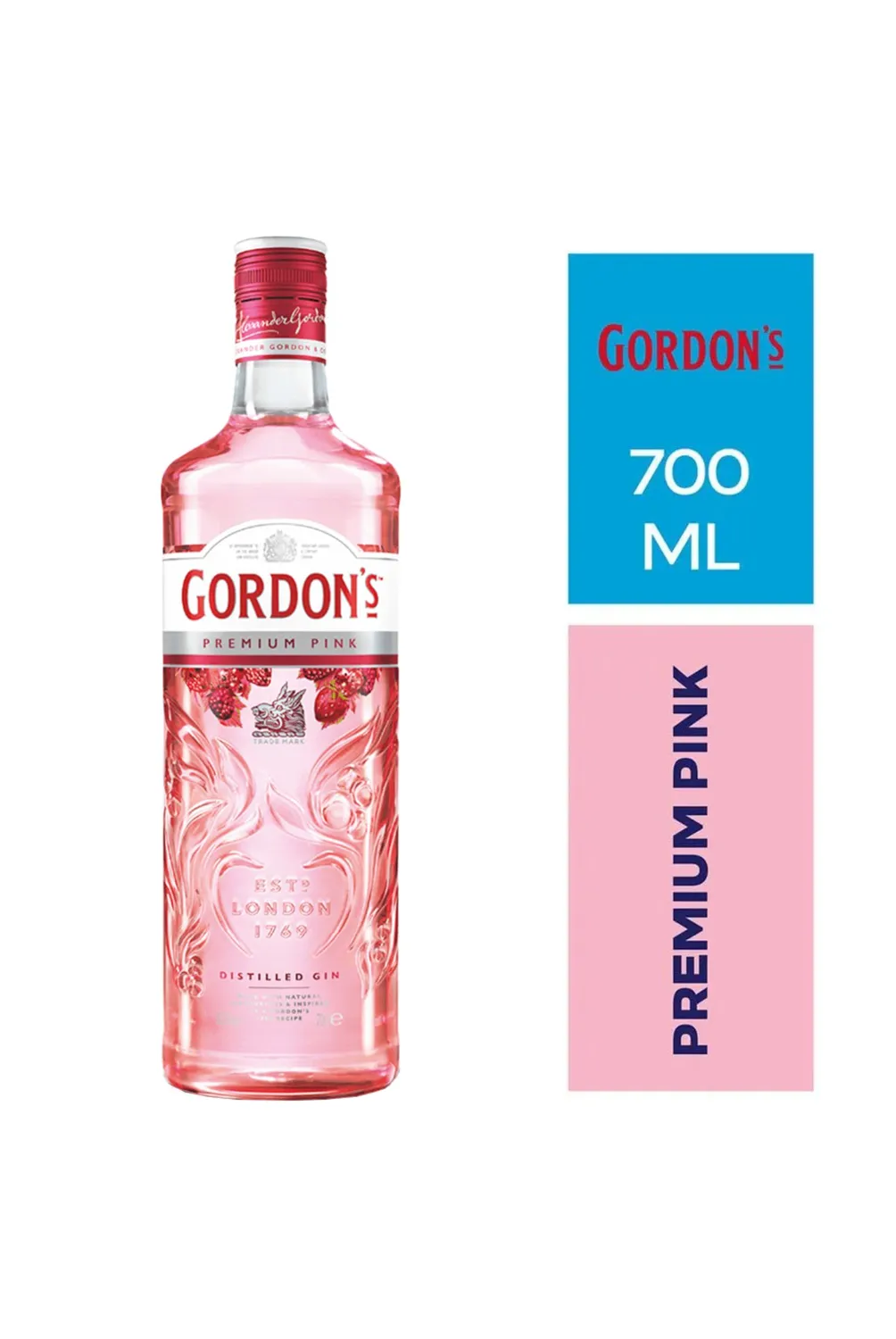 Gin Pink Gordon's 37.5° 750 ml | Tottus Chile