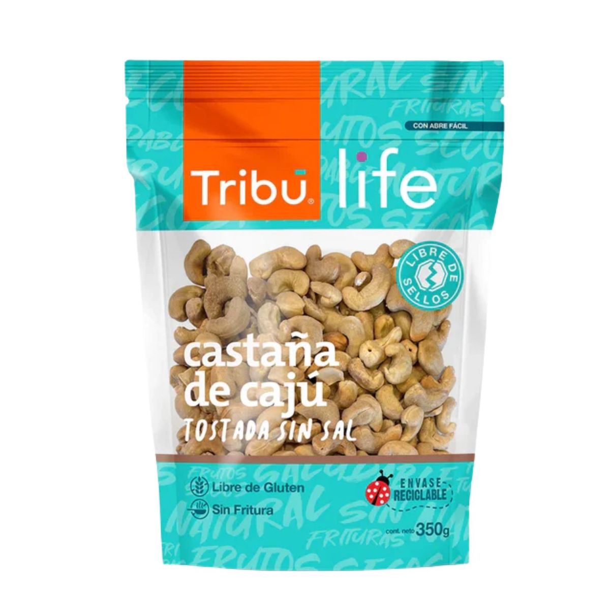 TRIBU - Castañas de Cajú Tostadas sin Sal Tribu 350 g