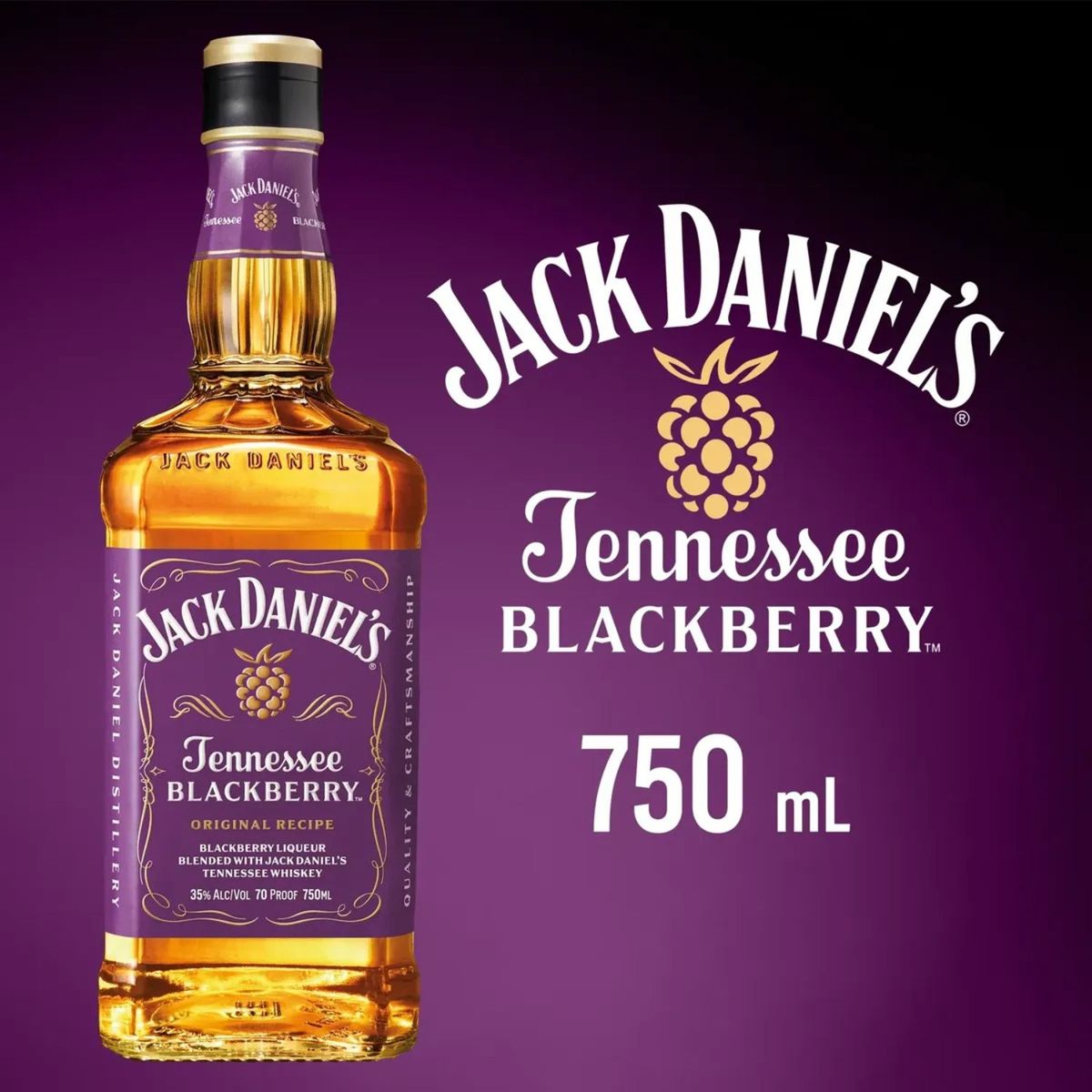  - Whisky Jack Daniel's Blackberry 35° 750 ml