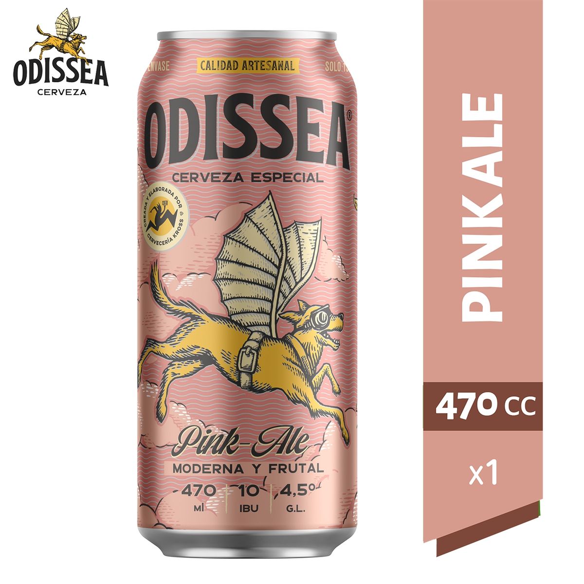 ODISSEA - Cerveza Artesanal Pink Ale Odissea Lata 4.5° 470 ml