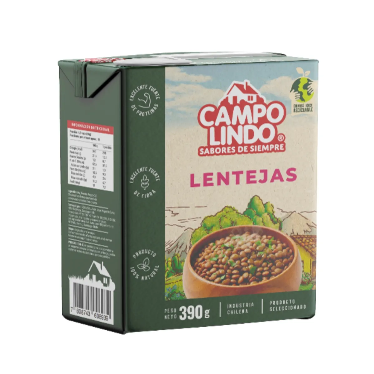 CAMPO LINDO - Lentejas en Conserva Campo Lindo 390 g