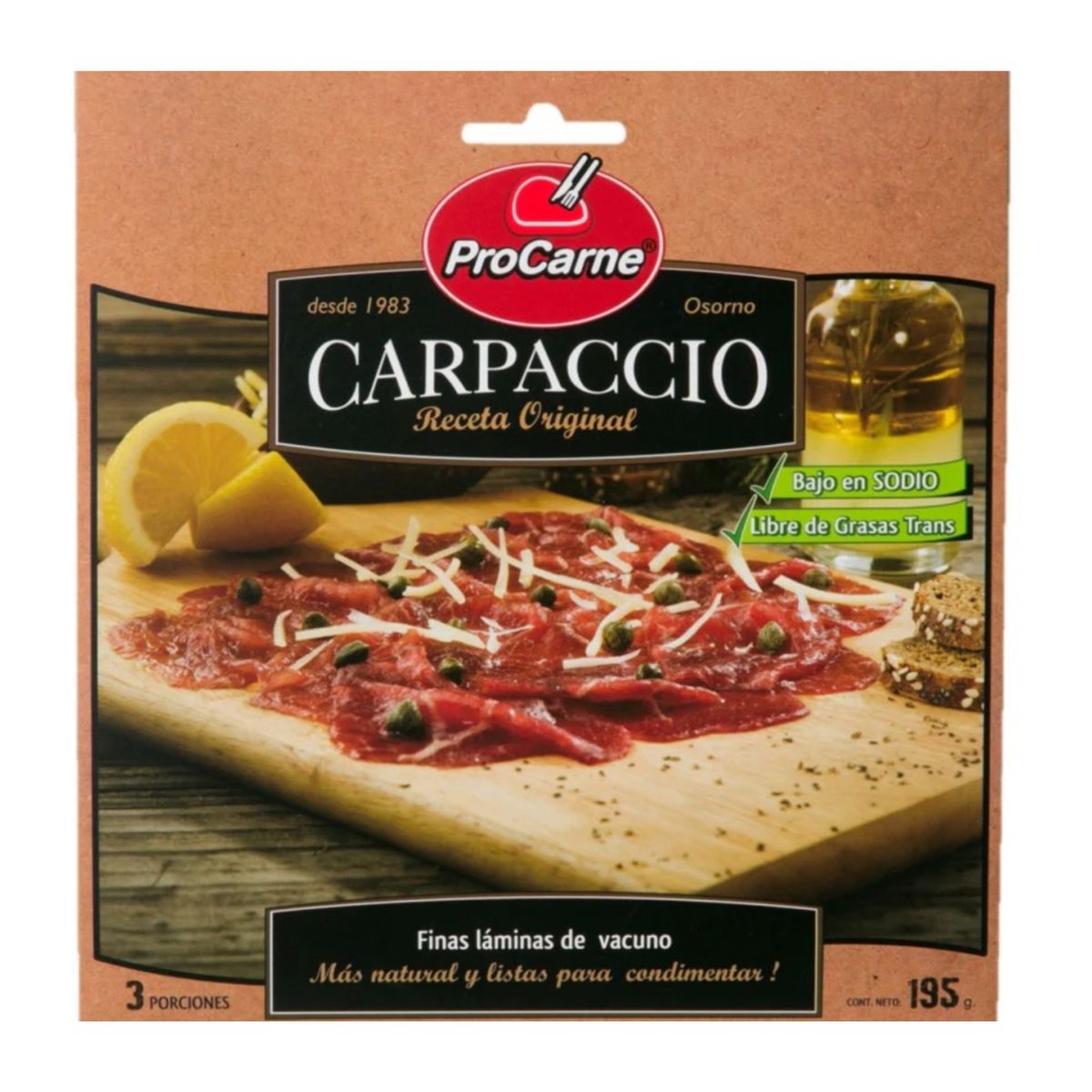 PROCARNE - Carpaccio de Vacuno Congelado Procarne 195 g