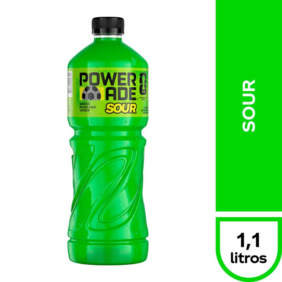 POWERADE - Bebida Isotónica Sour Manzana Verde Powerade 1.1 L