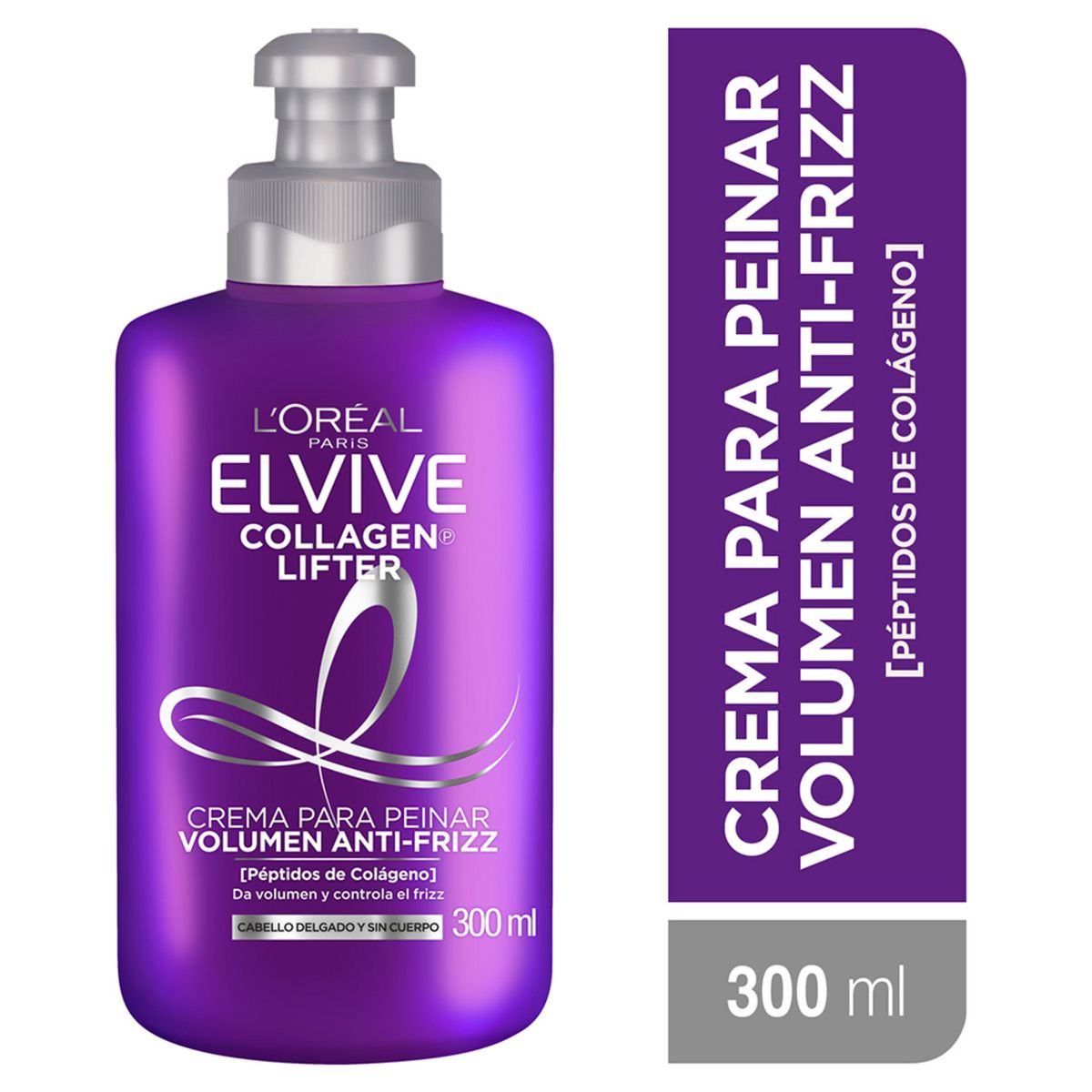 ELVIVE - Crema para Peinar Anti Frizz Colágeno Elvive 300 ml
