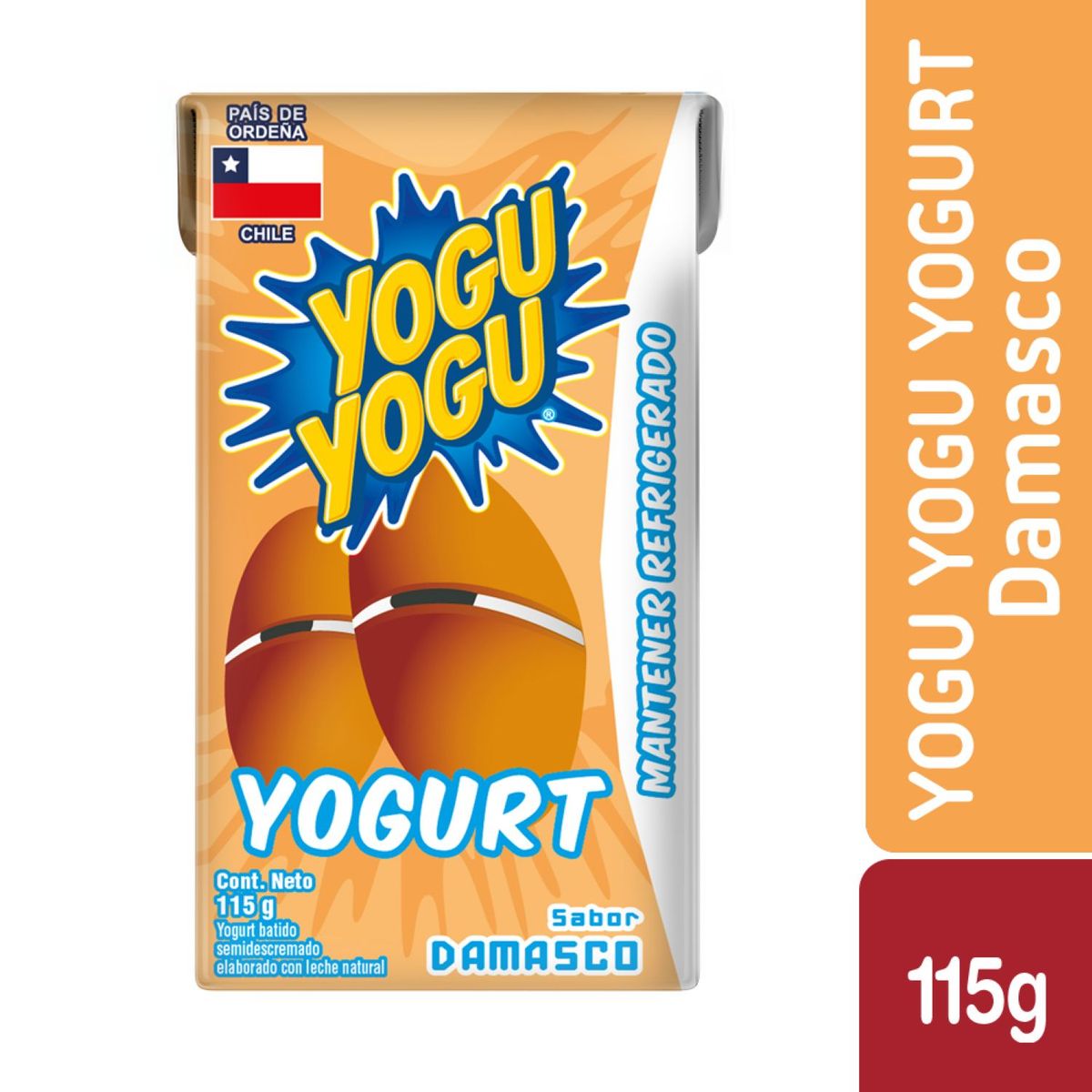 YOGU YOGU - Yoghurt Sabor Damasco Yogu Yogu 115 gr