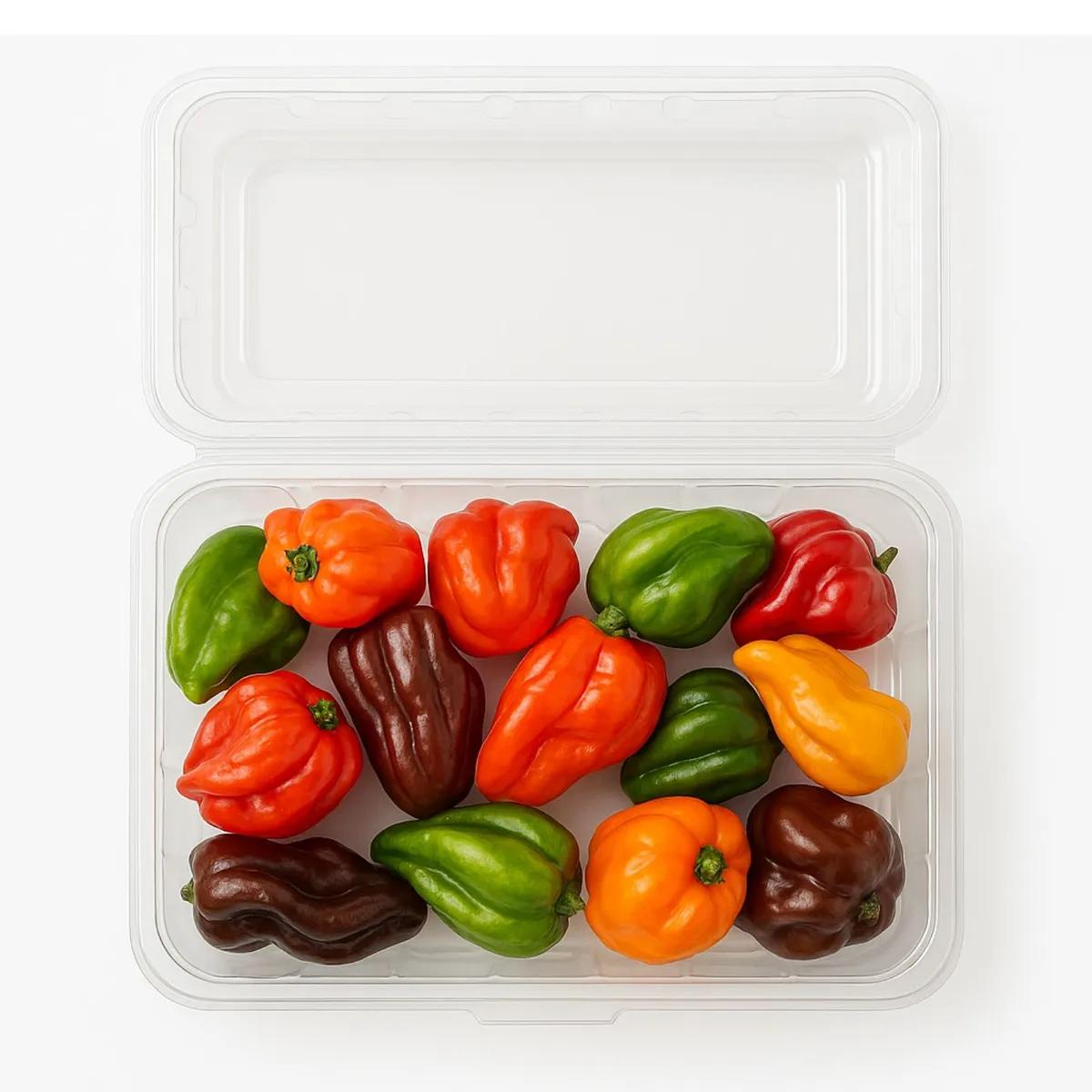 VERDURAS - Ají Habanero Mix Colores Bandeja 100 g