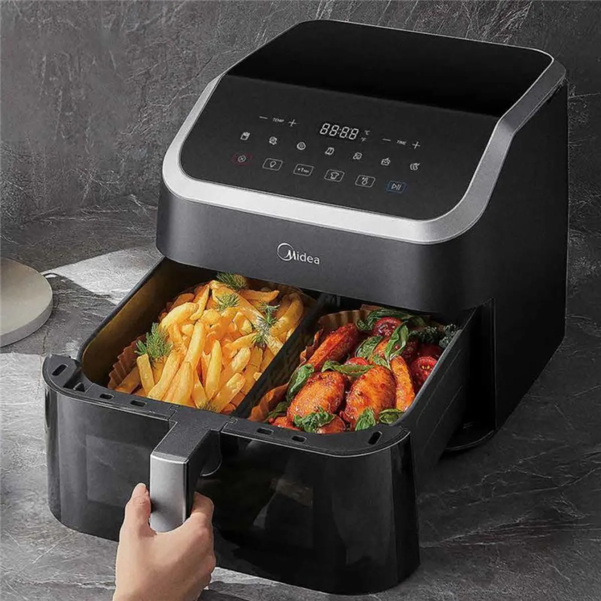 MIDEA - Freidora 8.5L Widemax Digital Mf TN85DBK MIDEA
