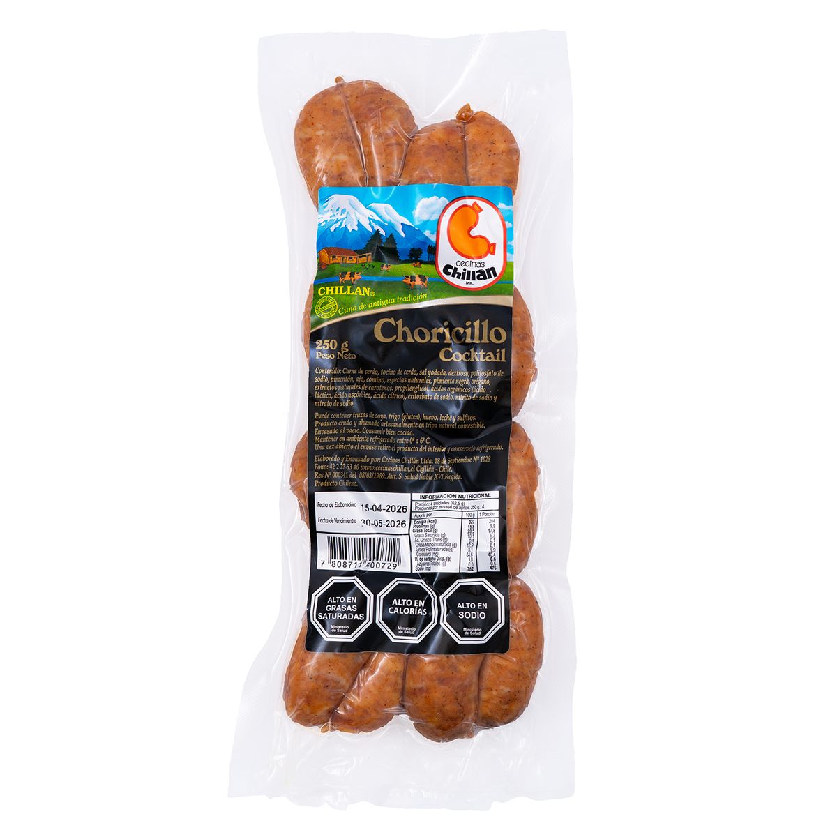 CHILLAN - Choricillo Cocktail Cecinas Chillán 250 gr
