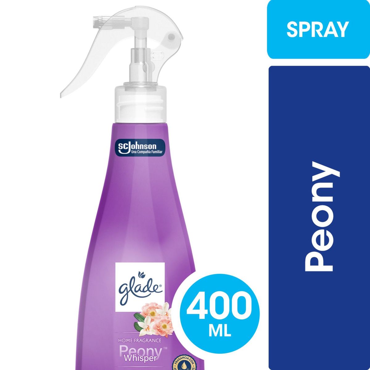 GLADE - Aromatizante Ambiental Gatillo Peony Whisper Glade 400 ml