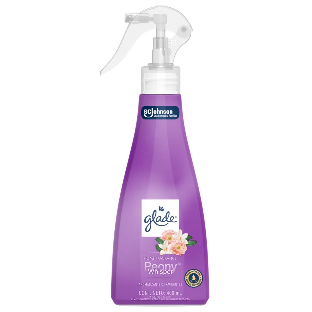 GLADE - Aromatizante Ambiental Gatillo Peony Whisper Glade 400 ml