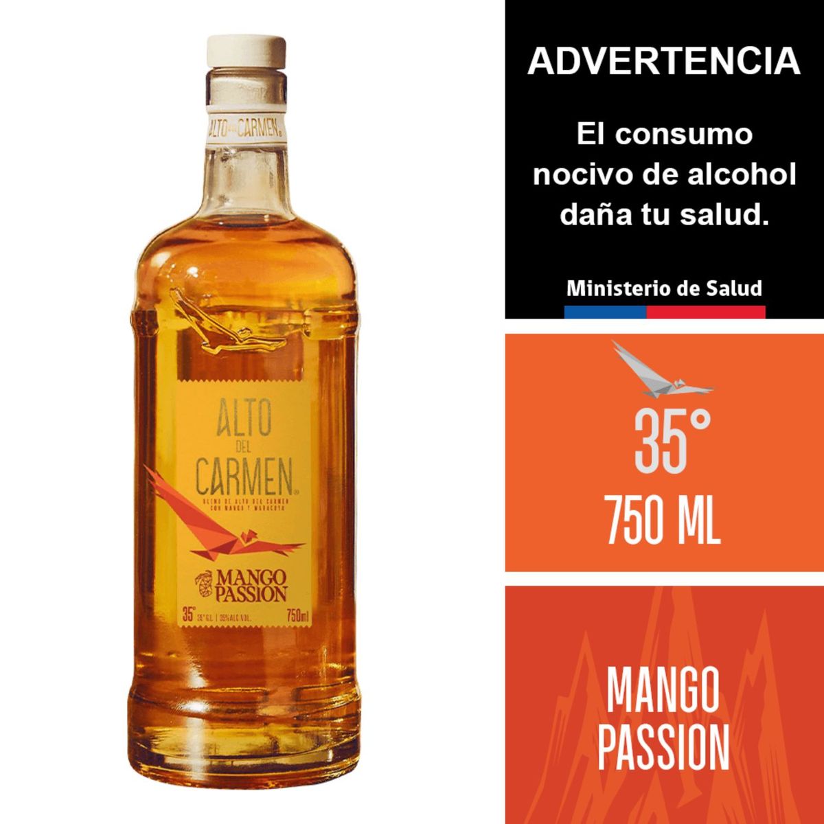  - Licor Pisco Blend Mango Passion Alto del Carmen 35° 750 ml