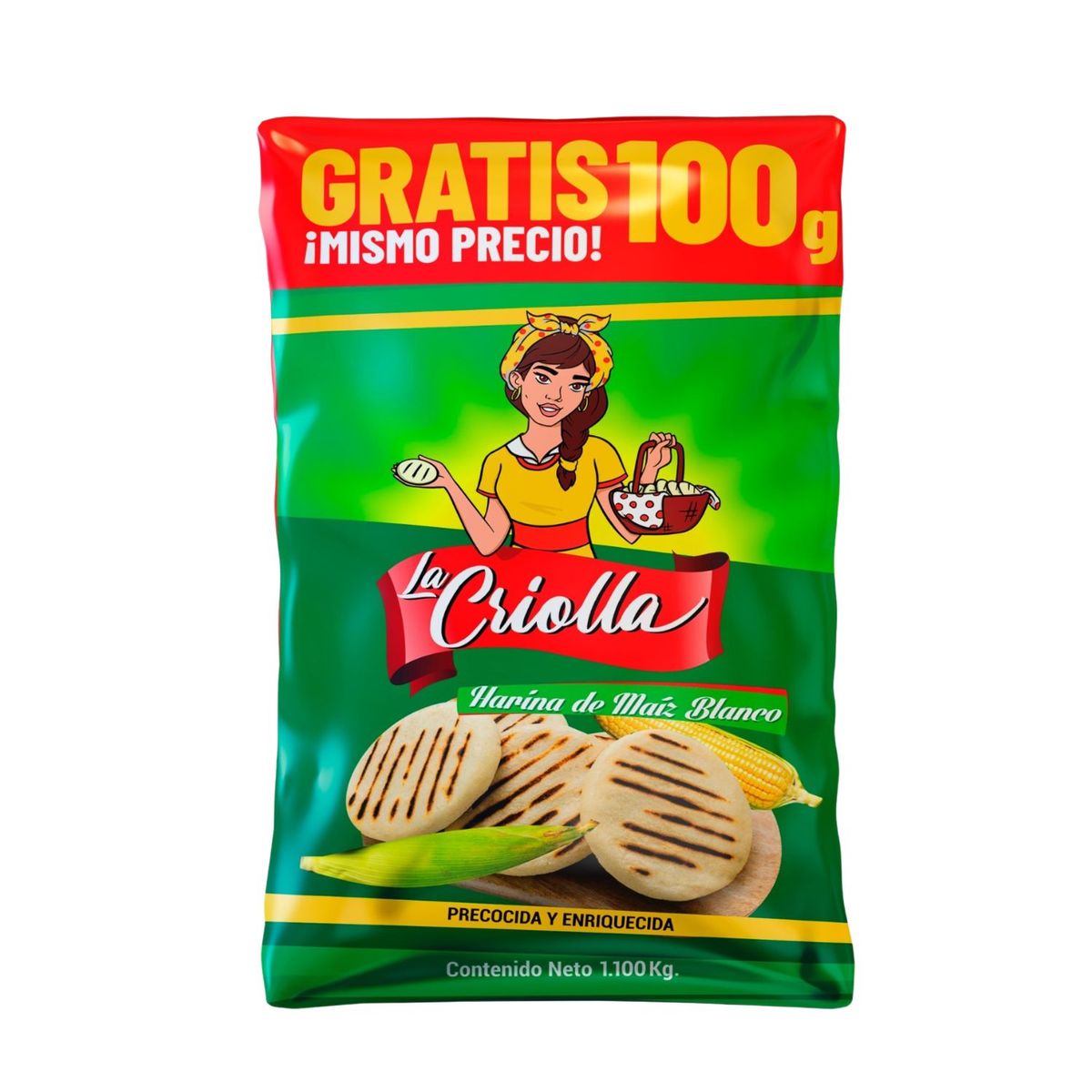 LA CRIOLLA - Harina de Maíz Precocida La Criolla 1.1 Kg