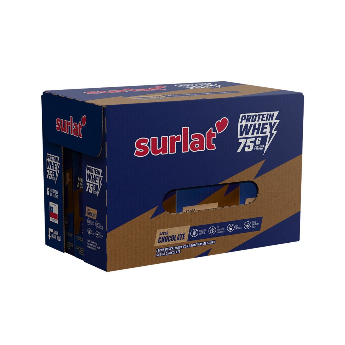 SURLAT - Pack Leche Whey Protein Chocolate Surlat 6x1 lt