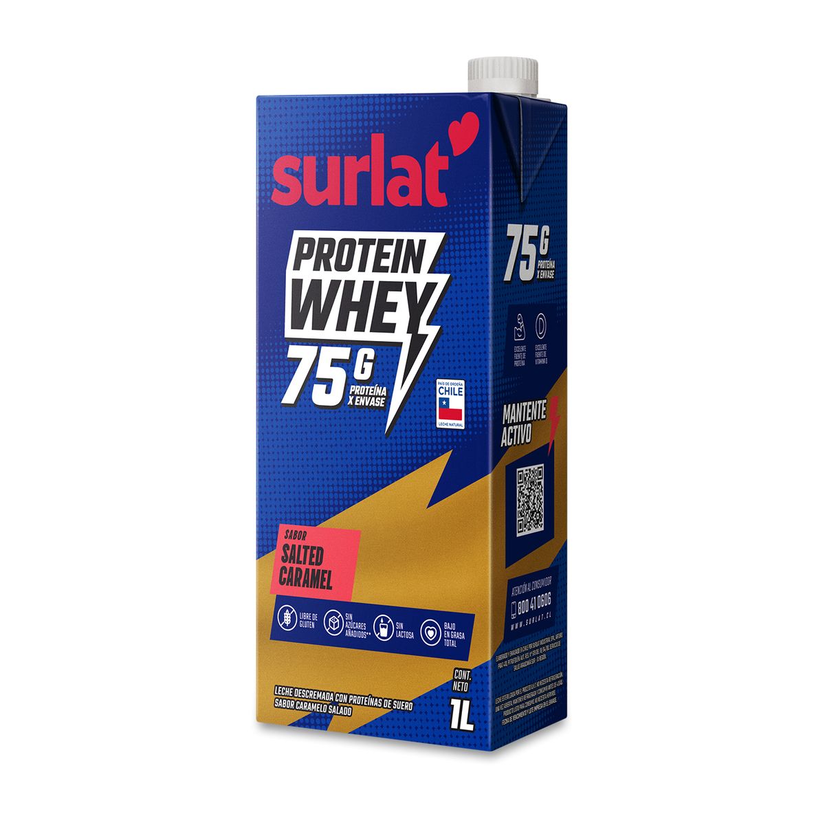 SURLAT - Pack Leche Whey Protein Caramel Salted Surlat 6x1 lt