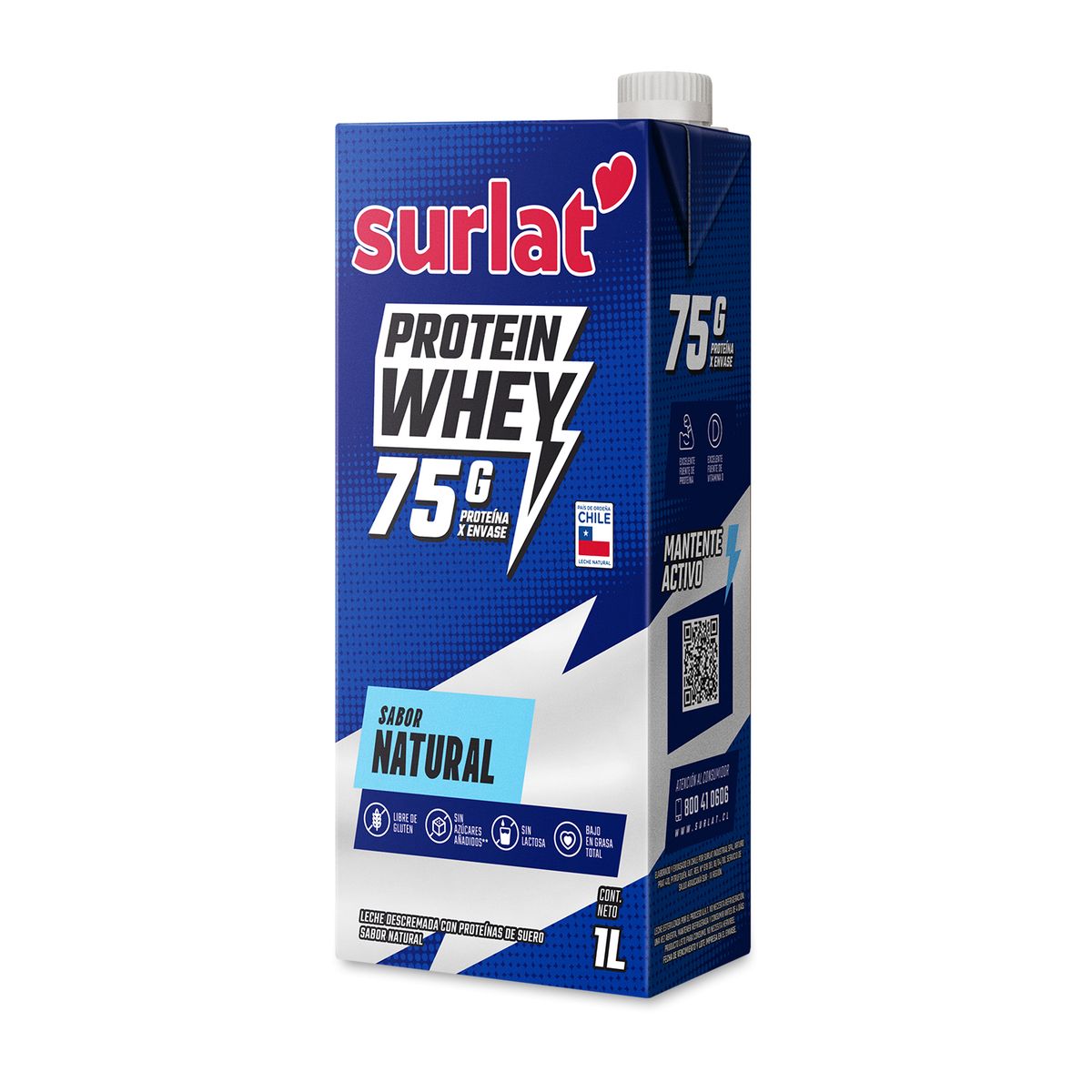 SURLAT - Pack Leche Whey Protein Natural Surlat 6x1 lt