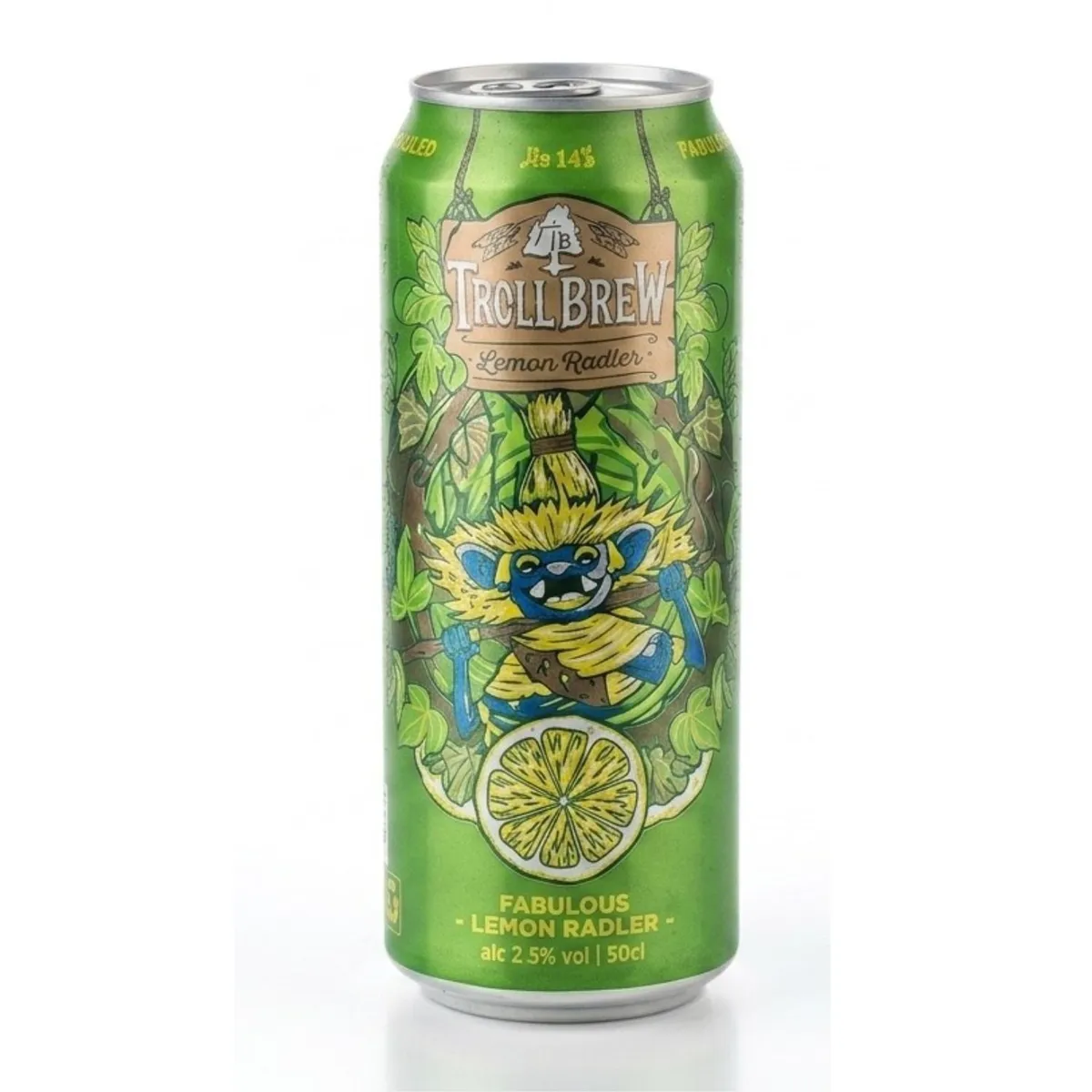 TROLL BREW - Cerveza Lemon Radler Troll Brew Lata 2.5° 500 ml