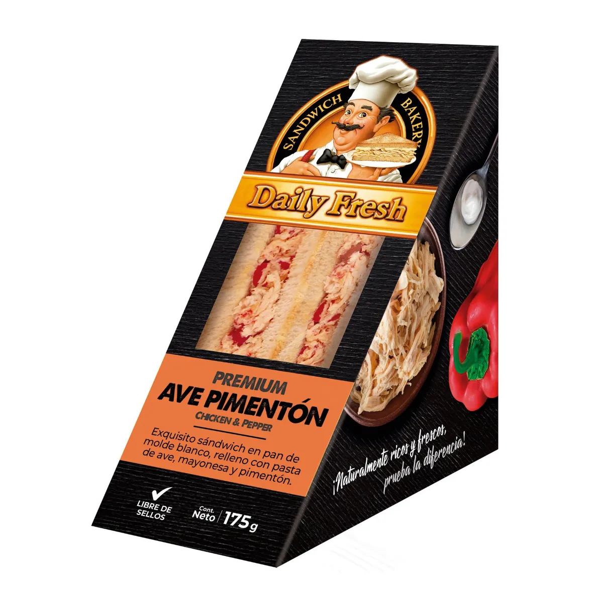 DAILY FRESH - Sandwich Ave Pimentón Premium Daily Fresh 175 gr