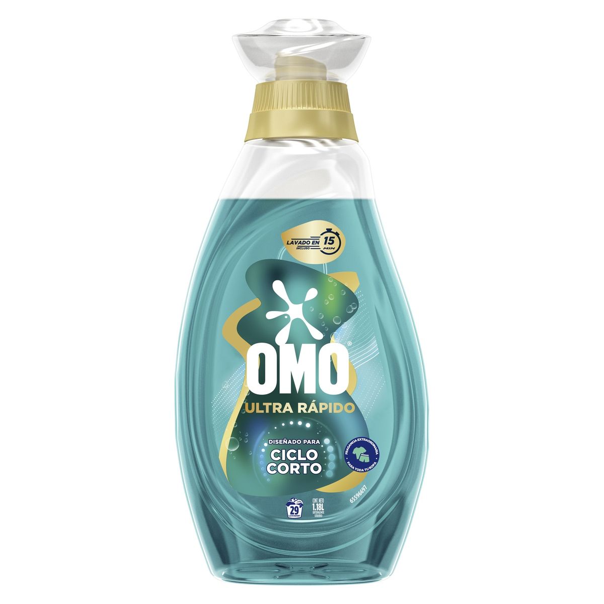 OMO - Detergente Líquido Speed Ciclo Corto Omo 1.18 lt