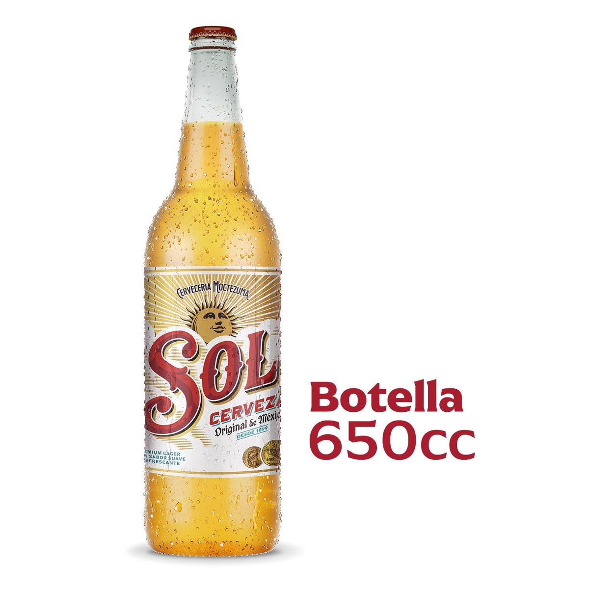 SOL - Cerveza Sol Lager Botella 4.5° 650 ml