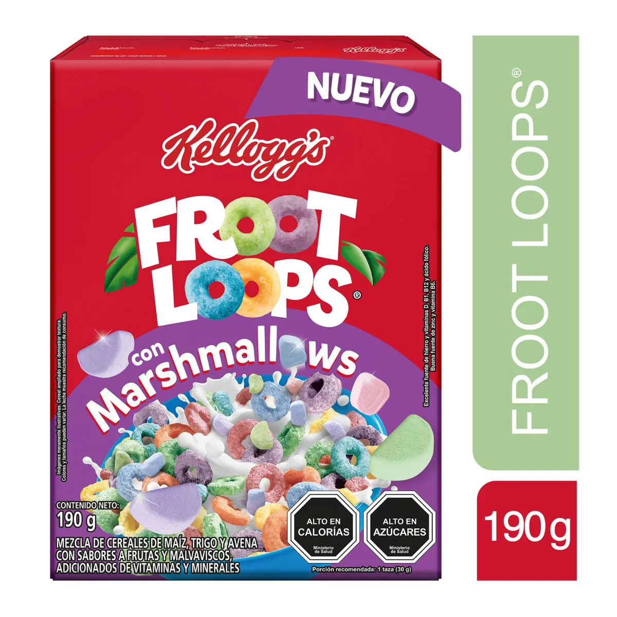 KELLOGGS - Cereal Froot Loops con Marshmallows Kelloggs 190 g