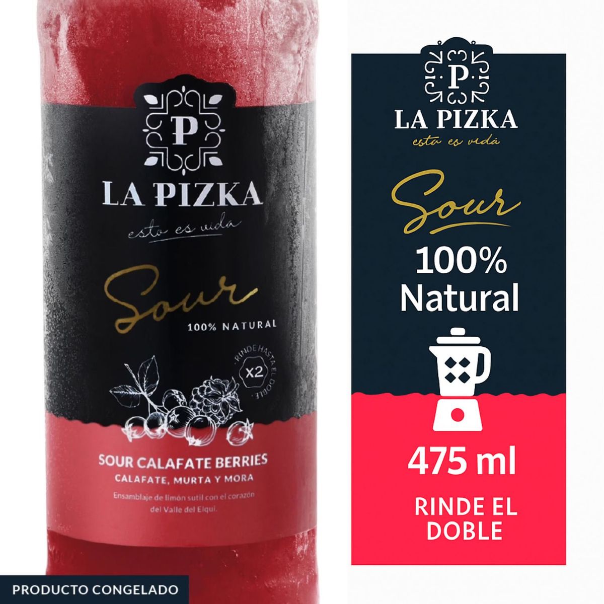 LA PIZKA - Cóctel Sour Calafate Berries La Pizka Congelado 21° 475 ml