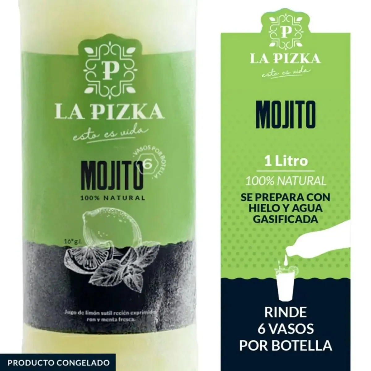 LA PIZKA - Cóctel Mojito La Pizka Congelado 16° 1 L
